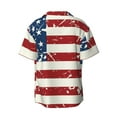 thumbnail image 6 of Daiia Vintage American Flag Men's Linen Shirts Short Sleeve Casual Shirts Button Down Shirt for Men Beach Summer Wedding Shirt-X-Large, 6 of 6