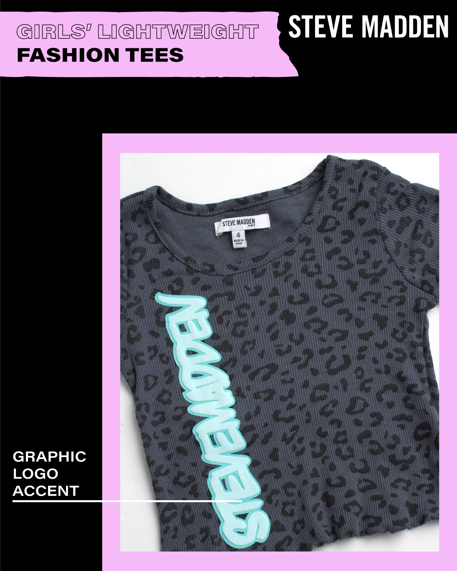 Girls' Shirt - Casual Short Sleeve Fashion Logo T-Shirt for Girls - Kids' Graphic Tee - Youth Top (4-16)