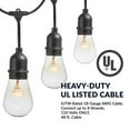 thumbnail image 4 of Newhouse Lighting 48ft String Lights 15 Sockets Warm White Light Bulbs, 4 of 6