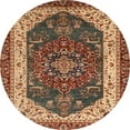 thumbnail image 1 of Ahgly Company Indoor Round Abstract Saffron Red Abstract Area Rugs, 7' Round, 1 of 6