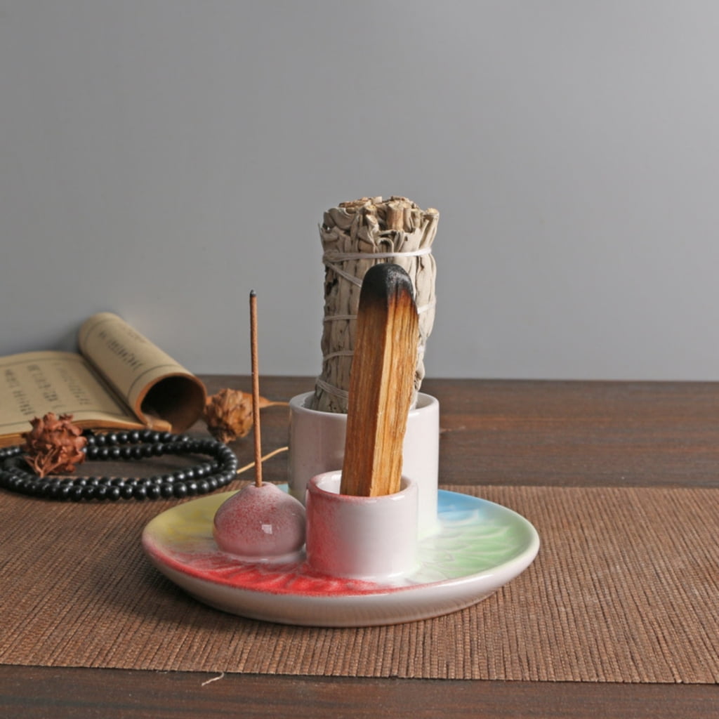 Oasiva Multipurpose Ceramics Incenses Ashes Catchers Tray Holders for Stick Cones Santo Wood and Sages with Elegant Design