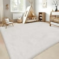 thumbnail image 2 of Fluffy Area Rug- Shag Area Rug for Living Room, Shaggy Large Indoor Thick Living Room Carpet with Non-Slip Backing, Soft Plush Fuzzy Carpet for Bedroom,6x9,White, 2 of 14