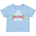 thumbnail image 3 of Inktastic Nap Build Destroy Repeat with Colorful Building Blocks Boys or Girls Baby T-Shirt, 3 of 5