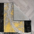 thumbnail image 4 of World Rug Gallery Abstract Circle Yellow 5'3"x7'3" Area Rug, 4 of 9
