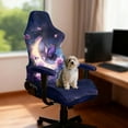 thumbnail image 3 of Xoenoiee Galaxy Butterfly Moon Rose Flower Pattern Gaming Chair Cover Set, Stretchable Game Chair Slipcovers with 2 Armrest Covers, Scratch-Proof Gamer Desk Chair Covers for Computer Office Seat, 3 of 7