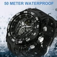thumbnail image 6 of SANDA Men's Watches Sport Military Quartz Watch 50M Waterproof Wristwatch for Male  Clock Stopwatch Relogios Masculino 6111, 6 of 6