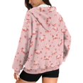 thumbnail image 2 of FOR U DESIGNS Heart Pig Womens Zip Up Hoodies Long Sleeve Sweatshirts Fall Outfits Oversized Hoodie Size L Lightweight Hooded Zip Up Long Sleeve Sweatshirt Women, 2 of 7