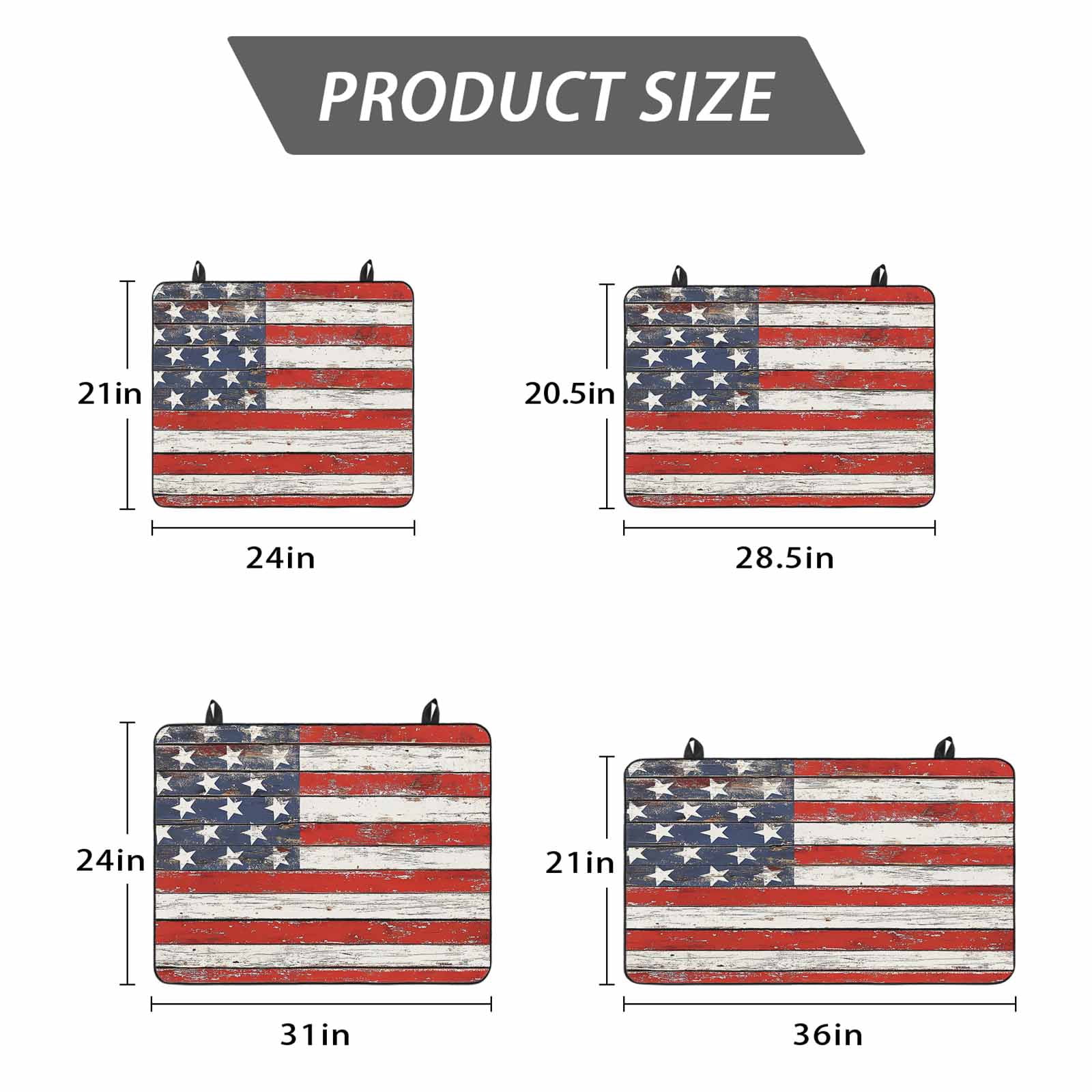 American Flag Stove Top Cover for Electric Stove, Heat-proof & Non Slip Glass Top Stove Cover Protector, Red Blue Star Stripes Rustic Farmhouse Wood Kitchen Flat Cooktop Rubber Mat 24x21 Inches