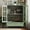 Green, variant on Minimalist White Buffet Cabinet with Glass Doors and Drawer, Modern Sideboard Storage Cabinet with Adjustable Shelves for Living Room Dining Room Kitchen Hallway Entryway, Black
