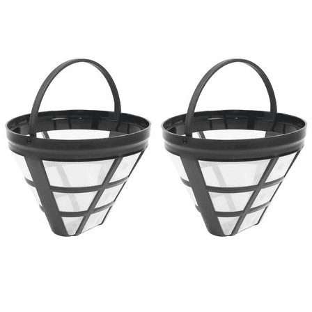 2Pack No.4 Reusable Coffee Maker Basket Filter for Filters, Fit Most 8-12 Cup Basket Coffee Machine