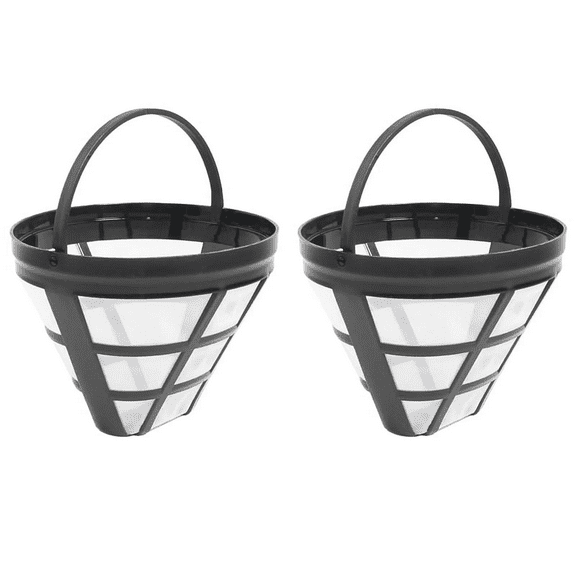 2Pack No.4 Reusable Coffee Maker Basket Filter for Filters, Fit Most 8-12 Cup Basket Coffee Machine