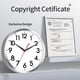 thumbnail image 5 of Reloj de pared AKCISOT, silencioso, funciona con pilas, 25 cm, plateado, 5 of 9