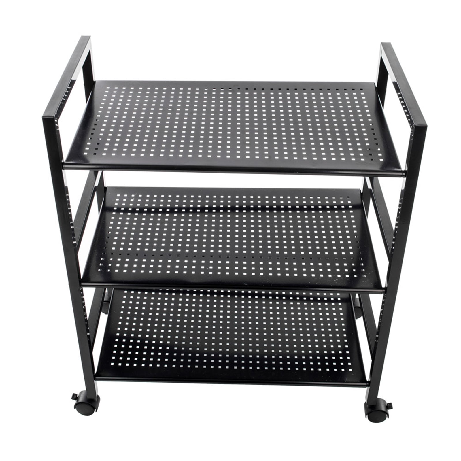 Private Jungle 3-Layer Storage Trolley, Multifunctional and Practical Trolley with 4 Wheels, Suitable for Home/Office/Kitchen, Black Private Jungle 3-Layer Storage Trolley, Multifunctional and Practical Trolley with 4 Wheels, Suitable for Home/Office/Kitchen, Black
