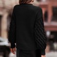 thumbnail image 5 of IROINNID Reduced Womens Sweater Round Neckline Pullover Sweater Solid Color Leisure Mid-Length Long Sleeve Autumn and Winter Warm Threaded Sweater, 5 of 6