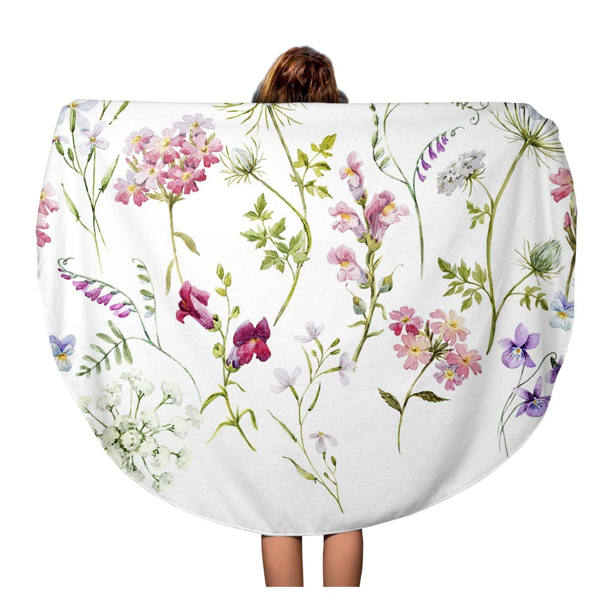 Beach Towel Delicate Floral Bathroom Home & Living