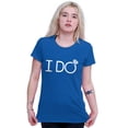 thumbnail image 3 of I Do Bridal Squad Bride Bachelorette Womens Slim Fit Graphic Tee Brisco Brands S, 3 of 5