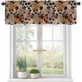 thumbnail image 1 of Valances Curtains for Windows, Leopard Print Palm Leaves Semi Sheer Curtain Valances, Rod Pocket Short Window Treatment Light Filtering Decor Valances for Kitchen Living Room Bedroom Windows - 54"x18", 1 of 6