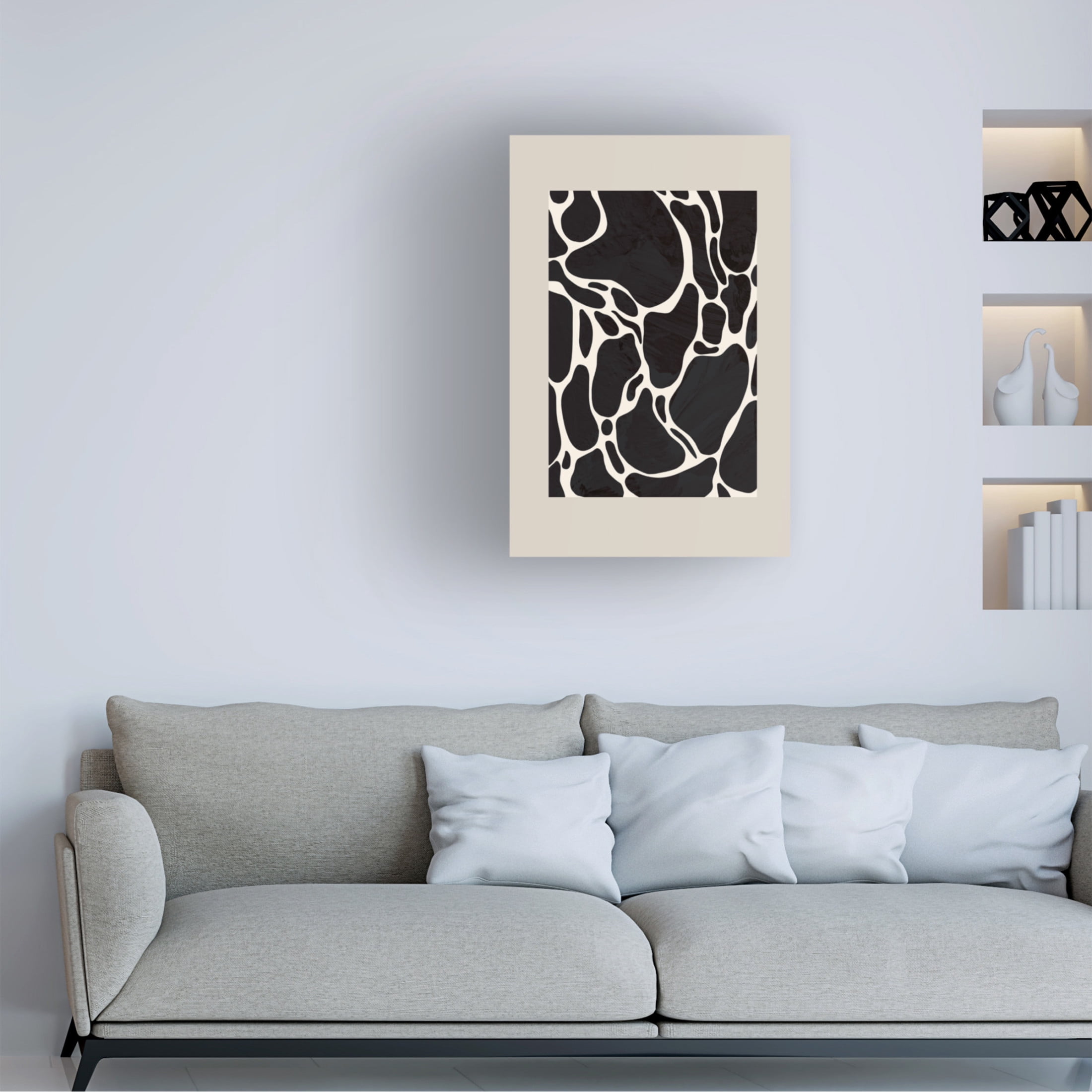 Canvas Wall Art - Pictufy Studio 'Giraffe Sand' Wall Art for Living Room, Bedroom, or Office Décor by Trademark Fine Art - 16 x 24 Inches