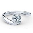thumbnail image 3 of Forever Jewels 2Ct Round Cut Moissanite Women Solitaire Engagement Ring 14K White Gold Plated, 3 of 4