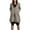 02 Khaki, variant on zfwon Hoodies for Women Oversized Solid Colour Long Sleeve Two-Way Zip Hooded Sweatshirt with Thumbhole and Back Slit Longline Casual Fleece Lined Outerwear for Autumn Winter Warmth