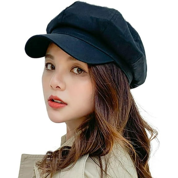 CoCoMangos Beret Hats for Women 8-Panel Breathable Painter Hats Wide Brim Trendy Cotton Newsboy Caps