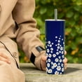 thumbnail image 5 of Daisy Skinny Tumblers with Lids and Straws - 20oz Stainless Steel Insulated Floral Travel Slim Cups, Perfect Daisy Gifts for Women, Daisy Decor, Keeps Drinks Hot for 4+ Hours and Cold for 10+ Hours, 5 of 6