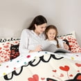 thumbnail image 5 of Homewish 3D Heart Print Full Size Comforter Sets,Romantic Valentines Day Bedding Comforter Set,Black Cute Cat Bedding Sets For Men Women,Ultra Soft Home Decor Reversible,3-Piece, 5 of 8