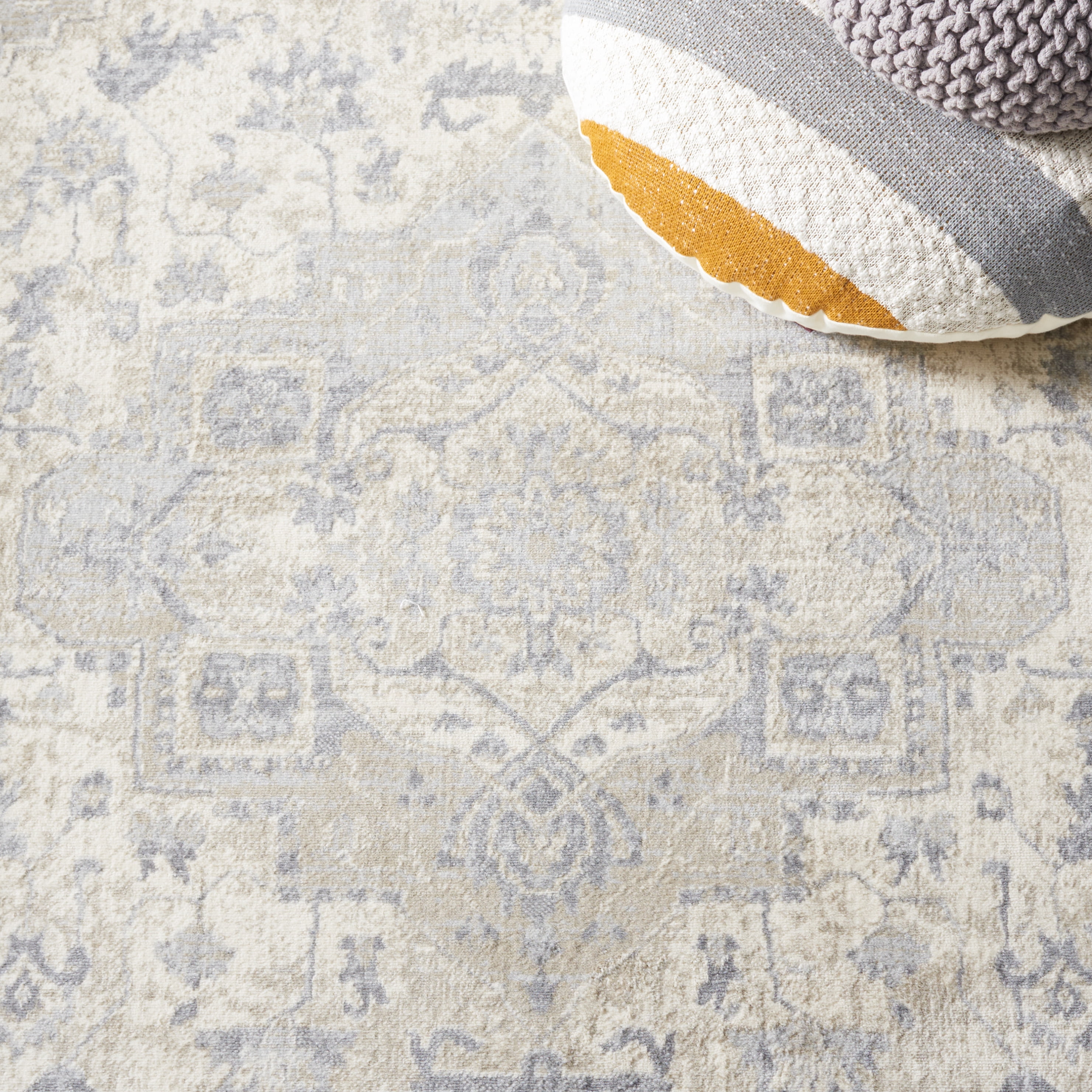 SAFAVIEH Brentwood Dimas Oriental Area Rug, Ivory/Gray, 9' x 12'