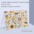 thumbnail image 3 of Yayeee Toggle Light Switch Wall Plate 2-Gang 4.56"x4.48" Decorative Outlet Cover, Beige Birds Floral, 3 of 7