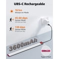 thumbnail image 5 of Tira de luz LED para cocina recargable por USB, 3600 mAh, 40 cm, regulable, con sensor de movimiento, luz LED para gabinete con batería recargable, funcionamiento inalámbrico, luz con sensor PIR para, 5 of 5