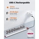 thumbnail image 5 of Tira de luz LED para cocina recargable por USB, 3600 mAh, 40 cm, regulable, con sensor de movimiento, luz LED para gabinete con batería recargable, funcionamiento inalámbrico, luz con sensor PIR para, 5 of 5