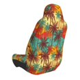 thumbnail image 2 of Wukai Colorful Hawaii Palms Full Set Car Seat Covers with Soft Padding Universal Auto Front Seats Protector and Cushion Mat, 2 of 5