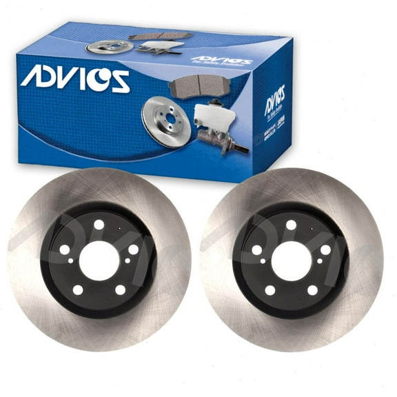 2 pc ADVICS Front Disc Brake Rotors compatible with Toyota Camry 2007-2017