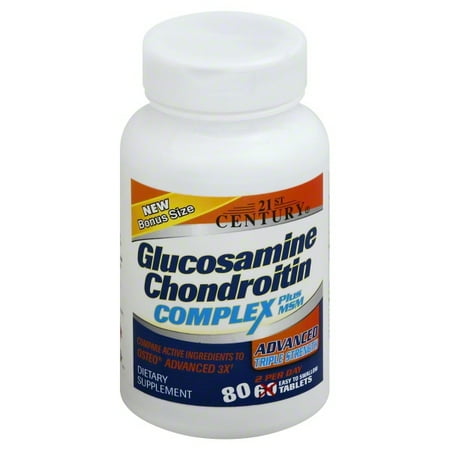 21st Century Glucosamine Chondroitin Complex Plus MSM, 80