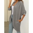 thumbnail image 3 of YOGAFOX Women's Fall Waffle Sweater Cardigan Batwing Long Sleeve Loose Open Front Knit Coat S-XXL, 3 of 5