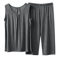 thumbnail image 5 of Yievot Sleeveless Pajamas Sets for Women Summer Casual Sleepwear Soft Pj Capris 2 Piece Lounge Sets Loungewear, 5 of 6
