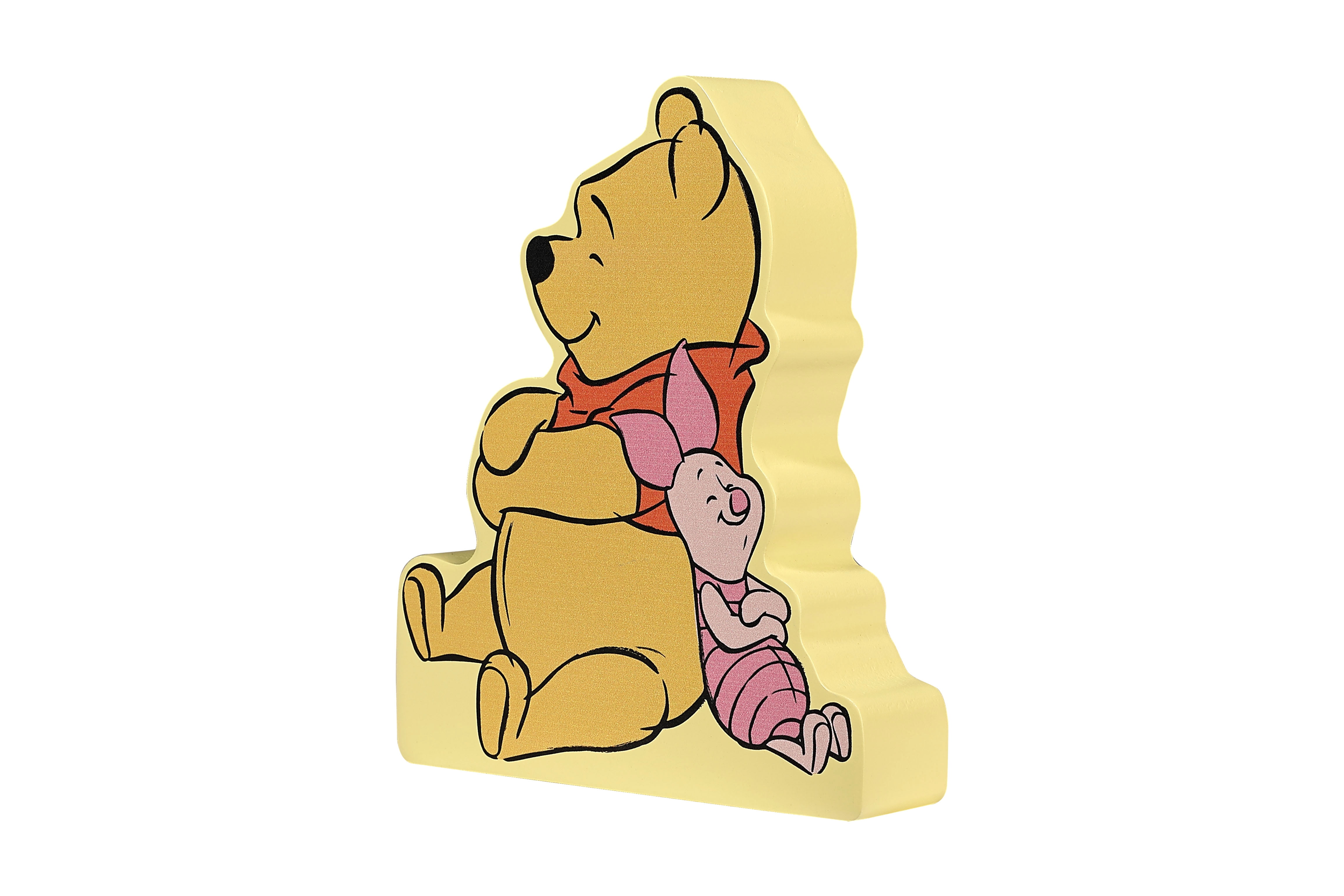 (2 pack) Disney Winnie The Pooh And Piglet Die-Cut MDF Art Block - Child Art Piece