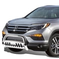 thumbnail image 3 of DNA Motoring Chrome Stainless Steel Bumper Push Bull Bar Grill Guard for 16-17 Pilot SUV Ridgeline Gen2, 3 of 6