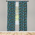 thumbnail image 3 of Ambesonne Psychedelic Curtains, Graffiti Teen Love, Pair of 28"x63", Multicolor, 3 of 5