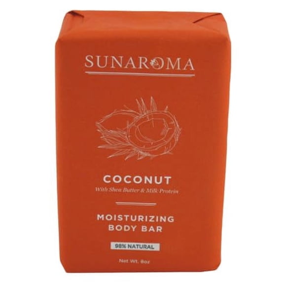 Sunaroma Organic Coconut Oil Soap, 8 Oz