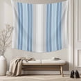 thumbnail image 5 of Blue Gray Stripes Tapestry for Bedroom Wall Hanging Tapestry, Contemporary Minimalist Abstract Lines Ceiling Backdrop Tapestries Poster Blanket Wall Decor for Teens Room Living Room Dorm 55" x 73", 5 of 8