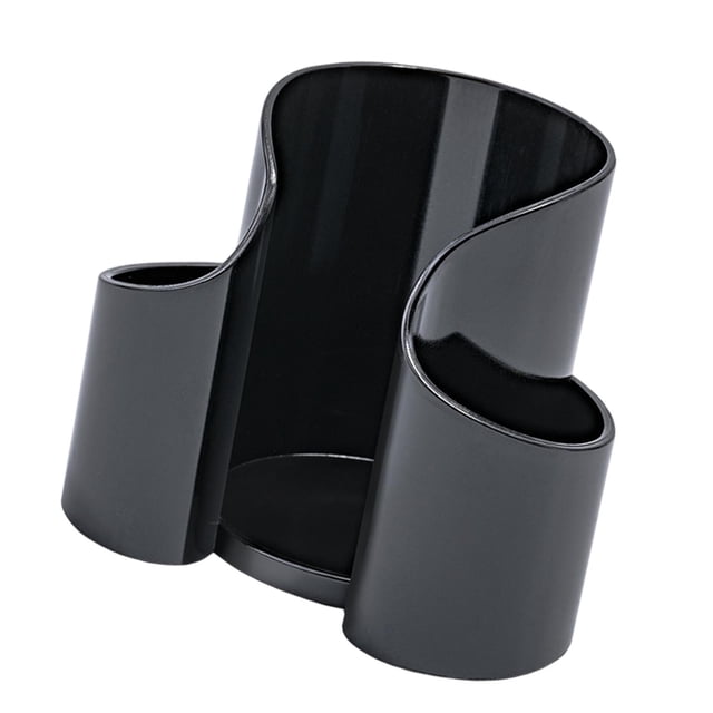 Dispensador de hisopos para guardar palillos de dientes e hilo dental, superficie lisa, algodón de maquillaje negro