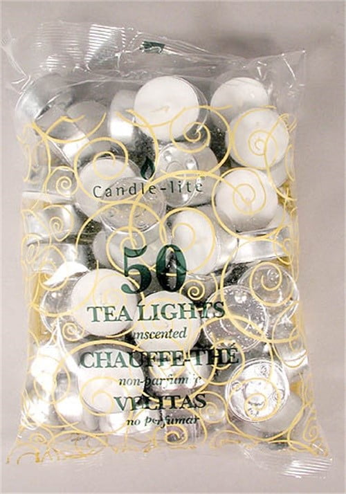 CANDLE-LITE 50 COUNT SCENTED TEA LIGHTS MULTIPURPOSE UNSCENTED BRAND NEW 