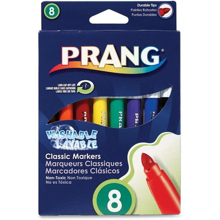 - Prang, DIX80680, Bullet Tip Washable Master Pack Art Markers, 8 / Set