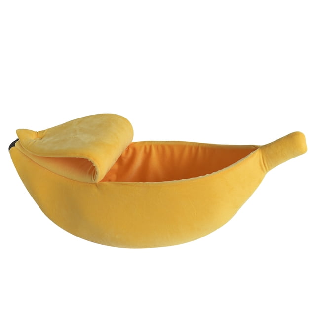 Banana Cat Bed House Puppy Cojín Kennel Portable Warm Pet