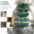 thumbnail image 4 of Outsunny Jardinière Surélevée à 5 Niveaux avec Trous de Fuite pour l'Extérieur, Vert, 4 of 10