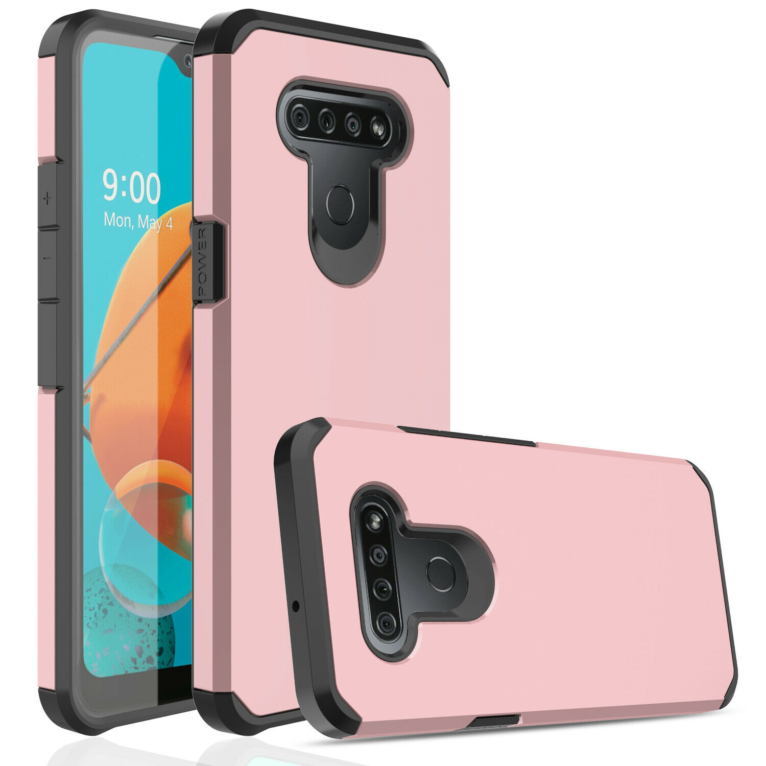 TMAN Heavy Duty Defender Case For LG K51 / LG Reflect – 3-Layer Rugged Cover