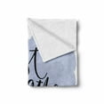 thumbnail image 2 of Just Breathe Soft Flannel Fleece Blanket, Calligraphic Motivation Words with a Hand Drawn Cloud Wellness Lifestyle, Cozy Plush for Indoor and Outdoor Use, 50" x 60", Pale Blue White, by Ambesonne, 2 of 6