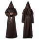 thumbnail image 1 of Disfraz de monje medieval, disfraz de sacerdote mago, disfraz de Halloween, disfraz de cosplay de túnica de muerte, 1 of 5