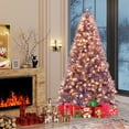 thumbnail image 4 of Gymax 7.5 FT Pre-Lit Tinsel Christmas Tree Artificial Xmas Tree w/ 1300 Lush Branch Tips, 4 of 10